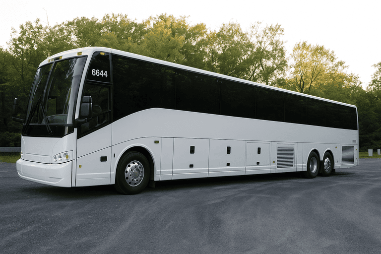 exterior of Charter Bus Rental Malden coach bus